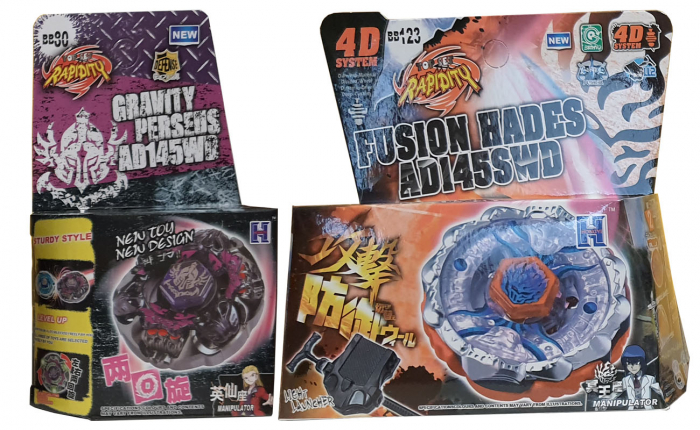 Pachet titirezi 4D BB80 Gravity Perseus AD145WD fara lansator + BB123 Fusion Hades ADI45SWD cu lansator si varf metalic [2]