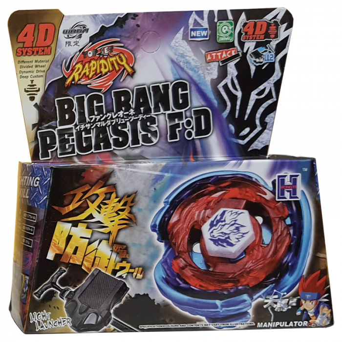 Pachet titirezi 4D BB43 SPegasis LDrago 105RF fara lansator + 3013-02 Big Bang Pegasis F:D Blue Wing cu lansator si varf metalic [6]