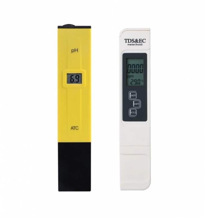 Set testere digitale 4 in 1 pentru masurarea PH-ului si calitatii apei TDS & EC, LCD [2]