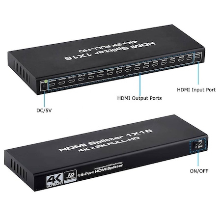 Splitter HDMI, 1x intrare, 16x iesiri rezolutie 4K x 2K, HOPE R [3]