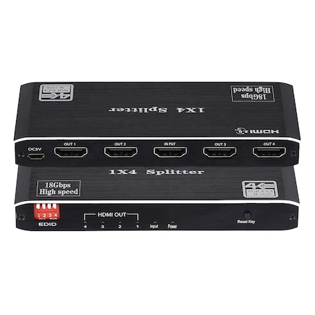 Switch HDMI 2.0, 1 intrare si 4 iesiri, 4K@60Hz HDR, 3D cu HDCP 2.2, negru, HOPE R [2]