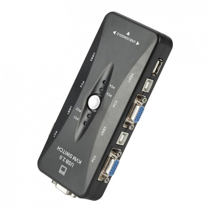 Switch KVM 41UA HOPE R, 4 porturi, USB 2.0 A + USB 2.0 B + VGA [3]