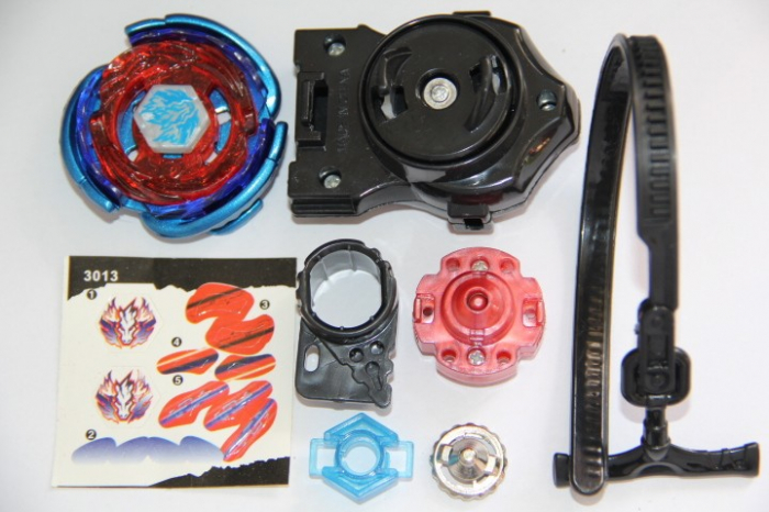 Titirez 4D Rapidity, metal si plastic, Big Bang Pegasis F:D Blue Wing, Attack, cu lansator si varf metalic [3]