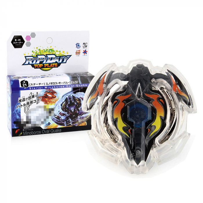 Titirez 4D Rapidity, metal si plastic, Minoboros Oval Quake, B21, Attack, cu lansator [2]