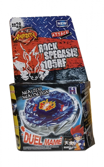 Titirez 4D Rapidity, metal si plastic, Rock SPegasis 105RF, BB28, Attack, fara lansator [2]