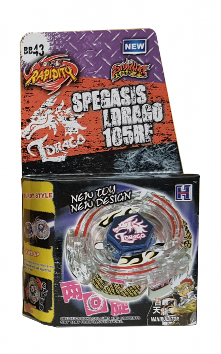 Titirez 4D Rapidity, metal si plastic, SPegasis LDrago 105RF, BB43, Flame, fara lansator [2]