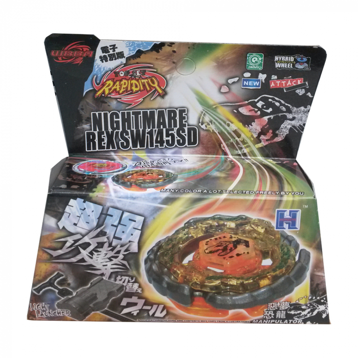 Titirez 4D Rapidity, metal si plastic, Nightmare Rex SW145SD, Attack, cu lansator si varf metalic [2]