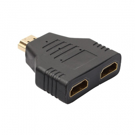 Convertoare si adaptoare video - Adaptor HDMI 2 in 1 splitter, 2 intrari mama, 1 iesire tata, 1080p, negru, HOPE R