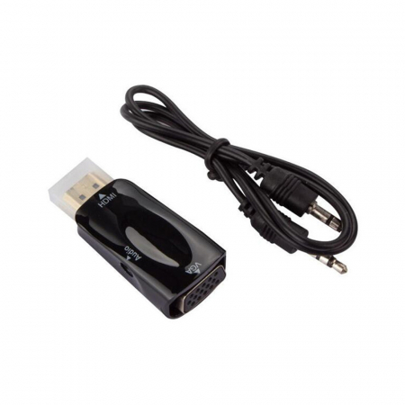 Adaptor HDMI la VGA,1080P, audio, negru, HOPE R [1]