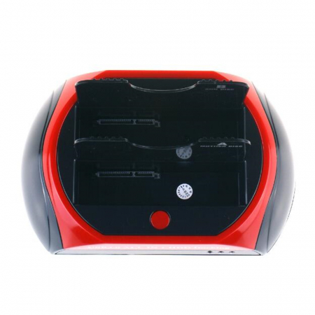 HDD Docking Station Dual Bay 2.5", 3.5" SATA la USB 3.0, HOPE R, cu functie de backup si clonare [1]