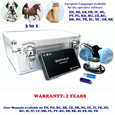 Aparate biorezonanta, electromasaj - Aparat scanare biorezonanta Biophilia Guardian NLS, 3 in 1, caini, cai, pisici, diagnosticare si terapie, viteza scanare foarte rapida
