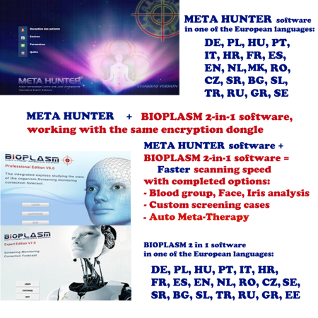 Aparat scanare biorezonanta Meta Hunter 4025 NLS, diagnosticare si terapie, versiune 2025 + soft Bioplasm 2 in 1 [1]