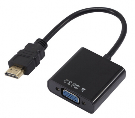Convertoare si adaptoare video - Cablu convertor HDMI tata la VGA mama, 15 cm HOPE R