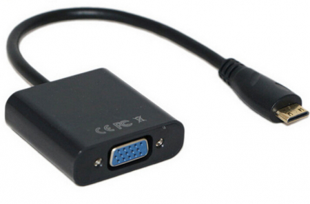 Convertoare si adaptoare video - Cablu convertor mini HDMI tata la VGA mama, HOPE R