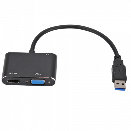 Cablu convertor USB 3.0 pentru monitoare cu HDMI si VGA, HOPE R [1]