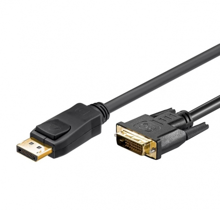 Cablu Displayport DP tata la DVI-D tata, 1.8m, contacte aurite, unidirectional, HOPE R [1]
