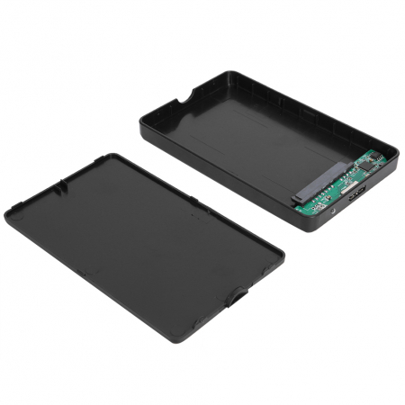 Carcasa USB 3.0 pentru HDD/SSD 2.5" SATA 3.0, ABS, neagra, HOPE R [1]
