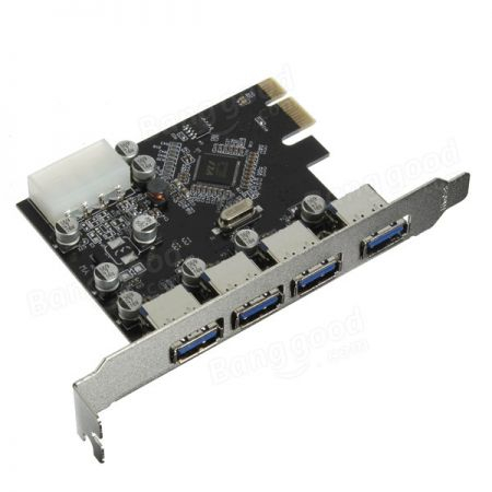 Alte accesorii calculatoare - Card adaptor PCIex pentru 4 porturi USB3.0 A (mama), HOPE R