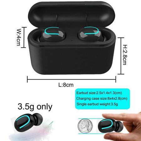 Casti Wireless HBQ-Q32, Bluetooth 5.0, muzica 3D Surround de inalta calitate, apeluri telefon, compatibile IOS Samsung iPhone Android Huawei Xiaomi, negru [1]