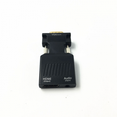 Convertor VGA tata la HDMI mama, cu cablu audio, 1080P, mufa aurie, HOPE R [3]