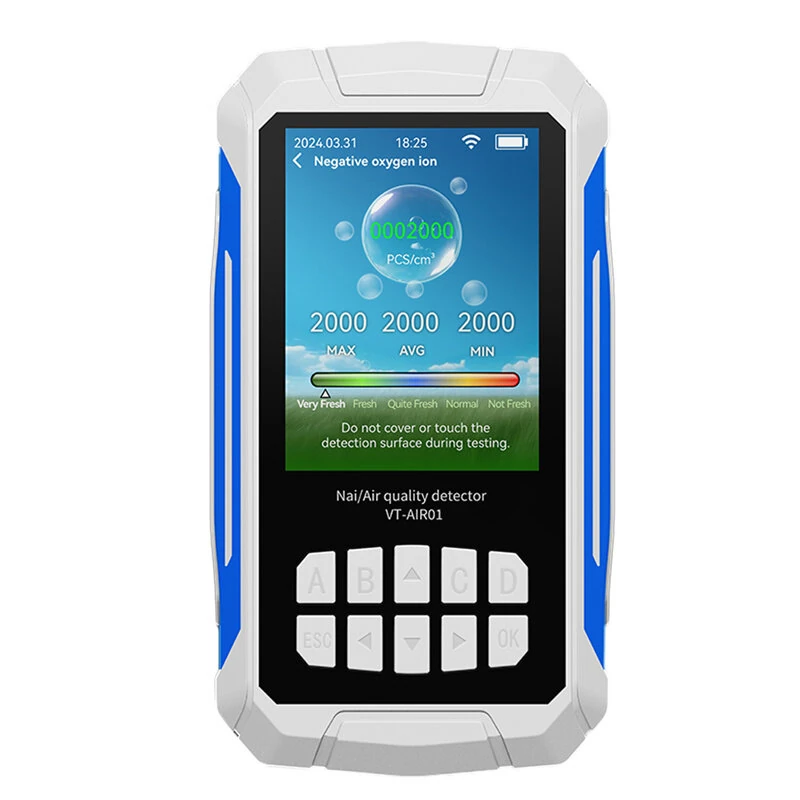 Instrumente de masura - Detector calitate aer: CO/CO2, PM2.5/PM10, NAI, HCHO/TVOC, Temperatura/Umiditate, ecran 2.8", HOPE R