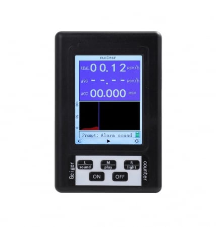 Aparate si instrumente de masura - Detector radiatii nucleare, Contor Geiger, HOPE R, mW, 0-99.99 µSv/h, LCD, negru
