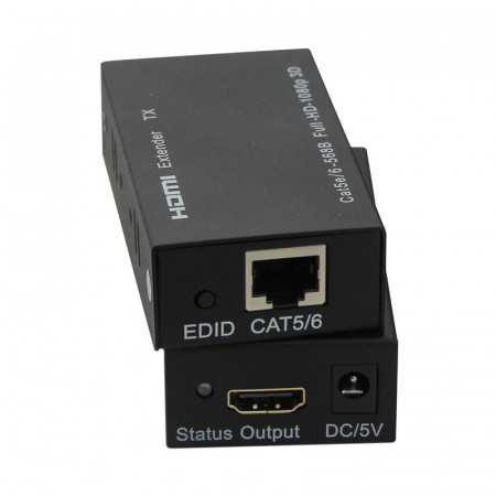 Cabluri video, extendere si conectori video - Extender semnal HDMI cu Ethernet Cat5/6, pana la 60m, HDMI 1.4a rezolutie 1080p/60Hz