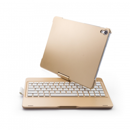 Husa carcasa aurie cu tastatura Bluetooth Wireless pentru iPad Air, iPad Air 2, iPad Pro 9.7, iPad 9.7 2017, 2018 [1]