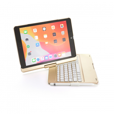 Husa carcasa aurie cu tastatura LED, Bluetooth Wireless pentru iPad Air, iPad Air 2, iPad Pro 9.7, iPad 9.7 2017, 2018 [6]