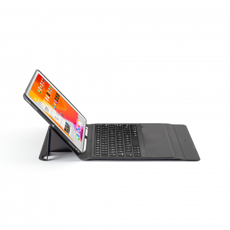 Husa carcasa piele ecologica, albastra cu tastatura LED Bluetooth Wireless pentru iPad 12.9 2018 si 2020 [4]