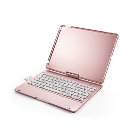 Husa carcasa roz-aurie cu tastatura Bluetooth Wireless pentru iPad Air, iPad Air 2, iPad Pro 9.7, iPad 9.7 2017, 2018 [1]