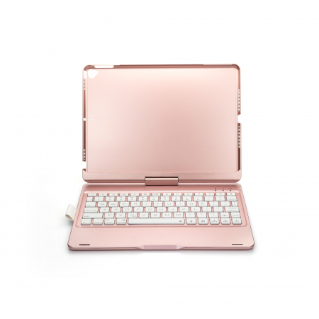 Husa carcasa roz-aurie cu tastatura Bluetooth Wireless pentru iPad Air, iPad Air 2, iPad Pro 9.7, iPad 9.7 2017, 2018 [2]