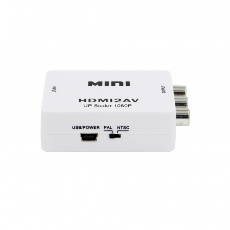 Mini convertor HDMI la AV(RCA) Full HD 1080p video si audio stereo, HOPE R [3]