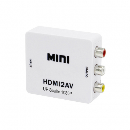 Mini convertor HDMI la AV(RCA) Full HD 1080p video si audio stereo, HOPE R [4]