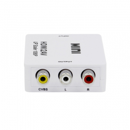 Mini convertor HDMI la AV(RCA) Full HD 1080p video si audio stereo, HOPE R [2]