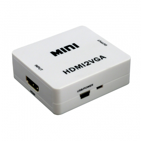 Mini convertor HDMI la VGA, 1080p, video si audio stereo, HOPE R [3]