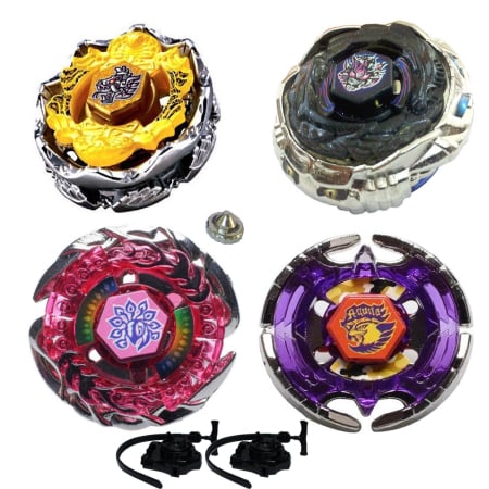 Jucarii interactive - Pachet titirezi 4D BALANCE2 4 buc + 2 lansatoare + 1 varf metalic: BB122 Diablo Nemesis, BB119 Death Quetzalcoatl, BB47 A Bird of Jove, BB100 Random Booster6 Killer Reafowl