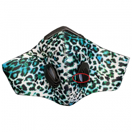 Set 3 masti HOPE R leopard, cu supape si filtru carbon activ antipoluare, reutilizabile, pentru alergat, bicicleta, trotineta [3]