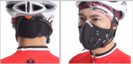 Set 3 masti HOPE R leopard, cu supape si filtru carbon activ antipoluare, reutilizabile, pentru alergat, bicicleta, trotineta [9]