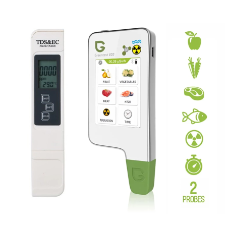 Aparate si instrumente de masura - Set testere digitale Greentest Eco 4F, masurare nitrati din fructe, legume, carne, peste, radiatii si TDSEC, masurarea puritatii, conductivitatii si temperaturii apei