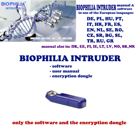 Aparate biorezonanta, electromasaj - Software si stick USB de encriptare pentru software Biophilia Intruder NLS, diagnosticare si terapie