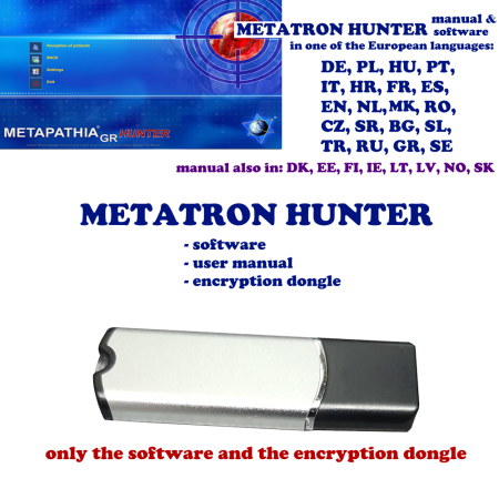 Aparate biorezonanta, electromasaj - Software si stick USB de encriptare pentru software Metatron Hunter 4025 NLS, diagnosticare si terapie
