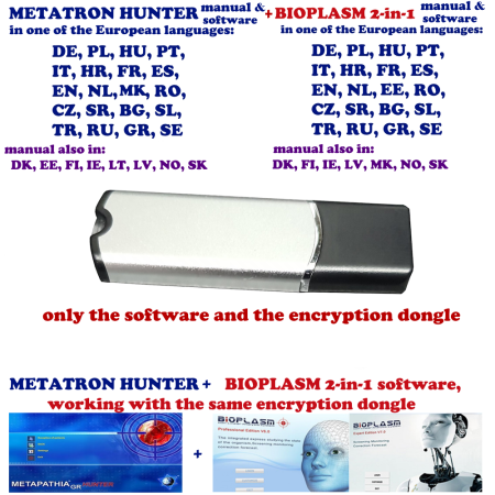 Aparate biorezonanta, electromasaj - Softuri si stick USB de encriptare pentru soft Metatron Hunter 4025 NLS si pentru soft Bioplasm 2 in 1 NLS