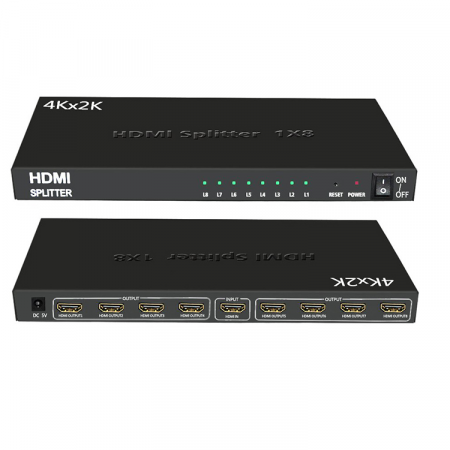 Splitter HDMI, 1x intrare, 8x iesiri rezolutie 4K x 2K, Hope R [5]