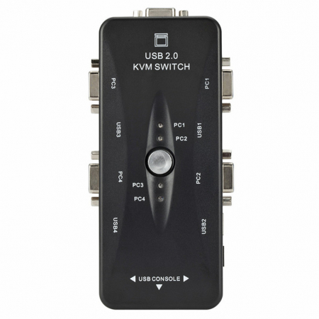 Switch-uri KVM - Switch KVM 41UA HOPE R, 4 porturi, USB 2.0 A + USB 2.0 B + VGA