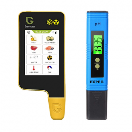Aparate si instrumente de masura - Set Testere digitale Greentest ECO 8 pentru masurarea concentratiei nitratilor din fructe, legume, carne, peste, a calitatii apei, a umiditatii si temperaturii, a radiatiilor nucleare si electromagnet