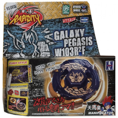 Titirez 4D Rapidity, metal si plastic, Galaxy Pegasis W103R2F, Attack, cu lansator si varf metalic [1]