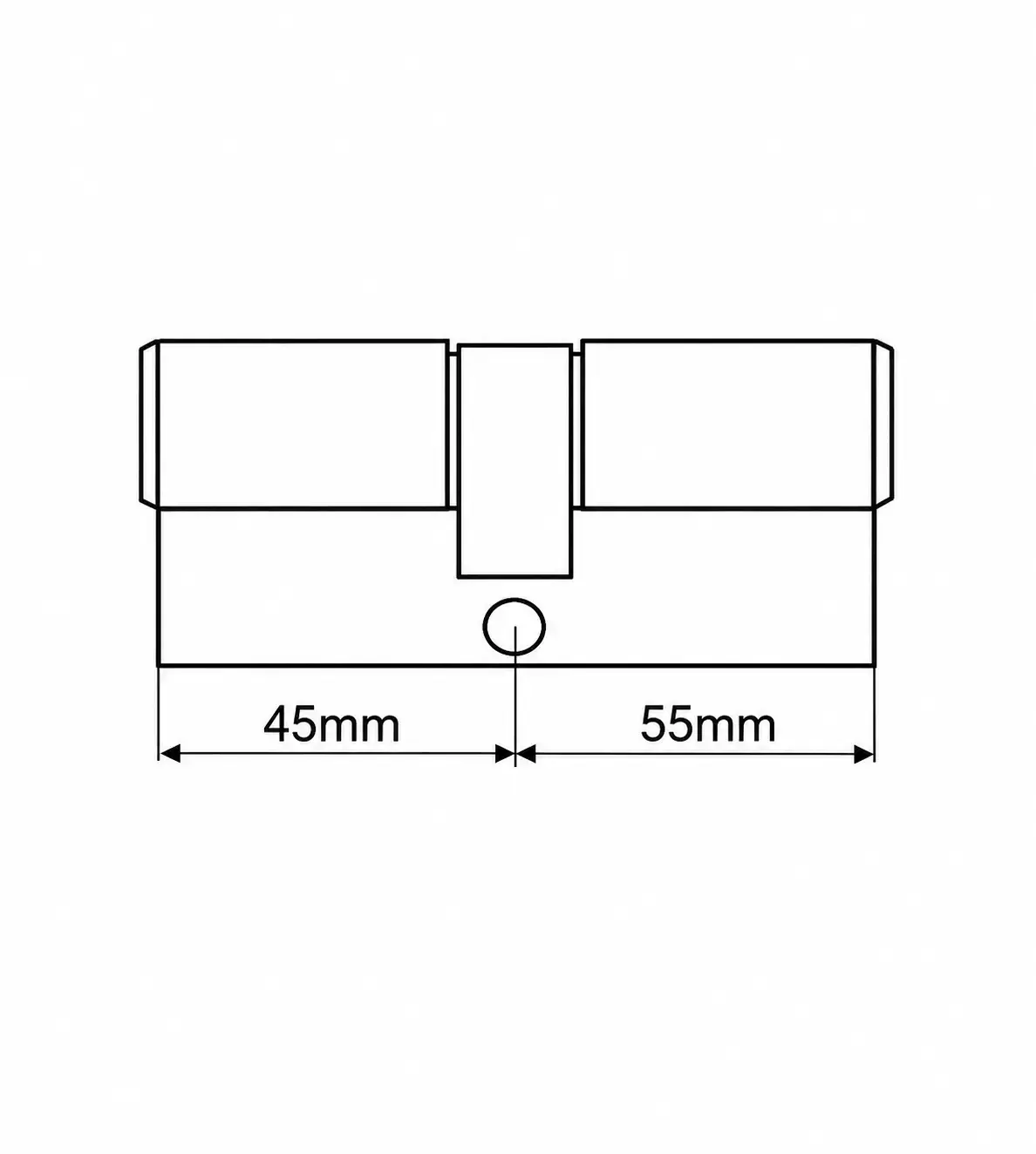 Butuc usa OVO 100mm inegal 45-55 cu 5 chei [1]