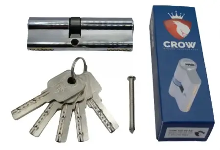 TAMPLARIE PVC - Butuc Ușă PVC CROW 100mm , Inegal 45x55, 5 Chei și Șurub de Prindere