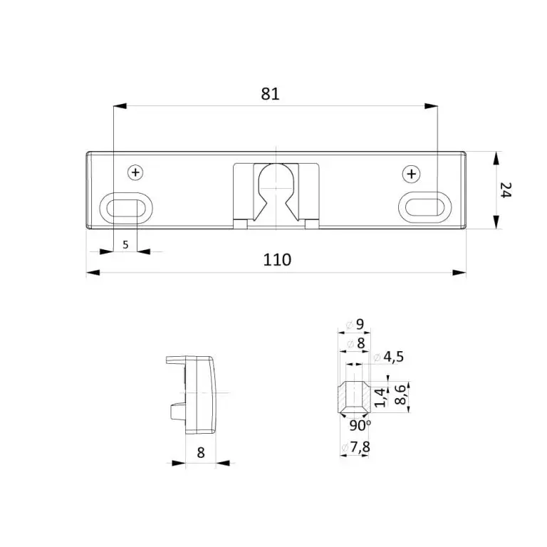 Clips Ușă Balcon Vorne Falt 13 mm - Fixare Eficientă și Durabilă [1]
